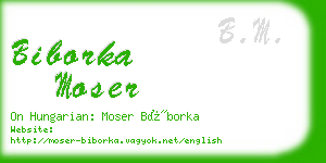 biborka moser business card